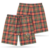Stewart Royal Ancient Tartan Crest Men's Beach Shorts