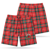Stewart (Stuart) of Bute Tartan Crest Men's Beach Shorts