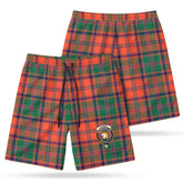 Stewart of Appin Ancient Tartan Crest Men's Beach Shorts