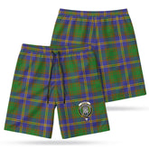 Strang (or Strange) Tartan Crest Men's Beach Shorts