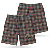 Sutherland Weathered Tartan Crest Men's Beach Shorts
