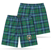 Urquhart Ancient Tartan Crest Men's Beach Shorts