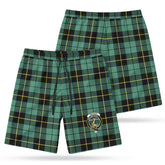 Wallace Hunting Ancient Tartan Crest Men's Beach Shorts