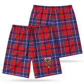 Wishart Dress Tartan Crest Men's Beach Shorts