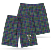 Wood Tartan Crest Men's Beach Shorts