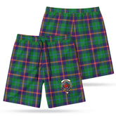 Young Modern Tartan Crest Men's Beach Shorts