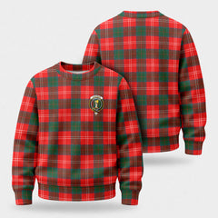 Chisholm Modern Tartan Crest Sweater