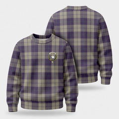 Cunningham Dress Blue Dancers Tartan Crest Sweater