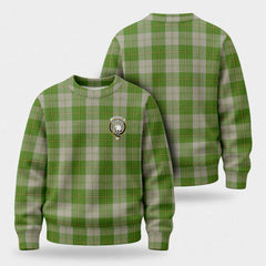 Cunningham Dress Green Dancers Tartan Crest Sweater