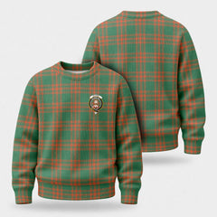 Menzies Green Ancient Tartan Crest Sweater
