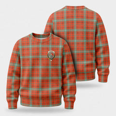 Morrison Red Ancient Tartan Crest Sweater