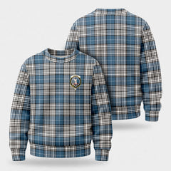 Napier Modern Tartan Crest Sweater