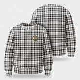 Scott Black & White Modern Tartan Crest Sweater
