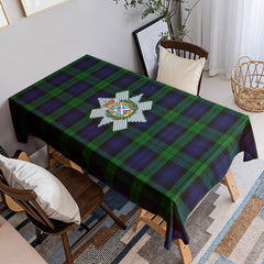 Black Watch Tartan Crest Tablecloth