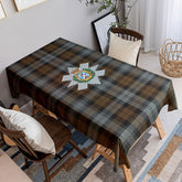 Black Watch Weathered Tartan Crest Tablecloth