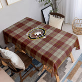 Cunningham Burgundy Dancers Tartan Crest Tablecloth