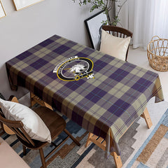 Cunningham Dress Blue Dancers Tartan Crest Tablecloth
