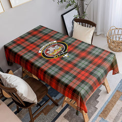 MacLachlan Weathered Tartan Crest Tablecloth