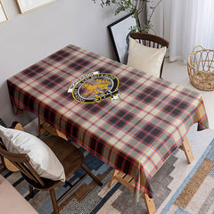 McPherson Hunting Ancient Tartan Crest Tablecloth