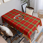 Morrison Red Modern Tartan Crest Tablecloth
