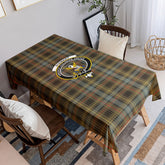 Stewart Hunting Weathered Tartan Crest Tablecloth