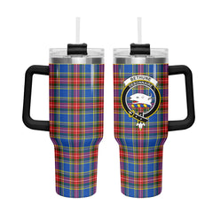 Bethune Modern Tartan Crest 40 oz Insulated Tumbler with Handle