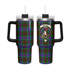 Brodie Hunting Modern Tartan Crest 40 oz Insulated Tumbler with Handle