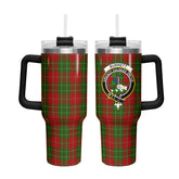 Burnett Tartan Crest 40 oz Insulated Tumbler with Handle