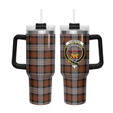 Cameron of Erracht Weathered Tartan Crest 40 oz Insulated Tumbler with Handle