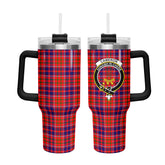 Cameron of Lochiel Modern Tartan Crest 40 oz Insulated Tumbler with Handle