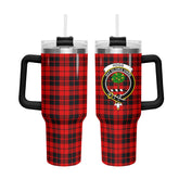 Hogg Tartan Crest 40 oz Insulated Tumbler with Handle