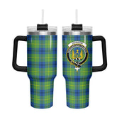 Johnson Ancient Tartan Crest 40 oz Insulated Tumbler with Handle