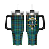 Kirkpatrick Ancient Tartan Crest 40 oz Insulated Tumbler with Handle