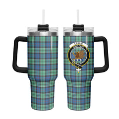 Leslie Hunting Ancient Tartan Crest 40 oz Insulated Tumbler with Handle