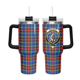 MacBeth Modern Tartan Crest 40 oz Insulated Tumbler with Handle