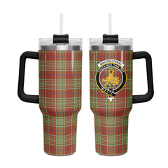 MacGillivray Hunting Ancient Tartan Crest 40 oz Insulated Tumbler with Handle