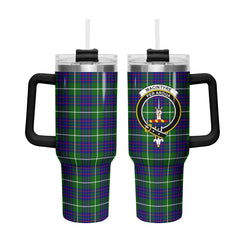 MacIntyre Hunting Modern Tartan Crest 40 oz Insulated Tumbler with Handle