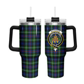 MacKenzie Modern Tartan Crest 40 oz Insulated Tumbler with Handle