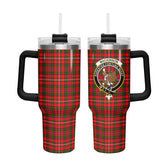 MacKinnon Modern Tartan Crest 40 oz Insulated Tumbler with Handle