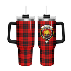MacLeod of Raasay Tartan Crest 40 oz Insulated Tumbler with Handle
