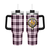 MacPherson Hunting Modern Tartan Crest 40 oz Insulated Tumbler with Handle