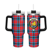 MacTavish Modern Tartan Crest 40 oz Insulated Tumbler with Handle