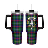 Malcolm (or MacCallum) Tartan Crest 40 oz Insulated Tumbler with Handle