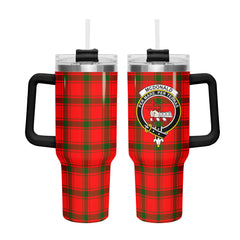 McDonald of Sleat Tartan Crest 40 oz Insulated Tumbler with Handle