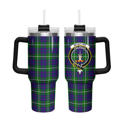 McIntyre Hunting Modern Tartan Crest 40 oz Insulated Tumbler with Handle