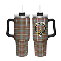McIntyre Hunting Weathered Tartan Crest 40 oz Insulated Tumbler with Handle