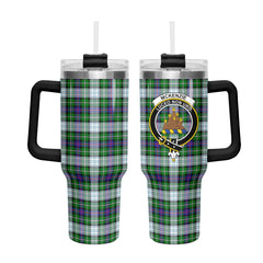 McKenzie Dress Modern Tartan Crest 40 oz Insulated Tumbler with Handle