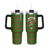 McKinnon Hunting Modern Tartan Crest 40 oz Insulated Tumbler with Handle