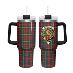 McKintosh Hunting Modern Tartan Crest 40 oz Insulated Tumbler with Handle