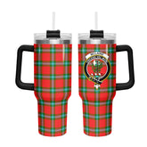 McLaine of Loch Buie Tartan Crest 40 oz Insulated Tumbler with Handle